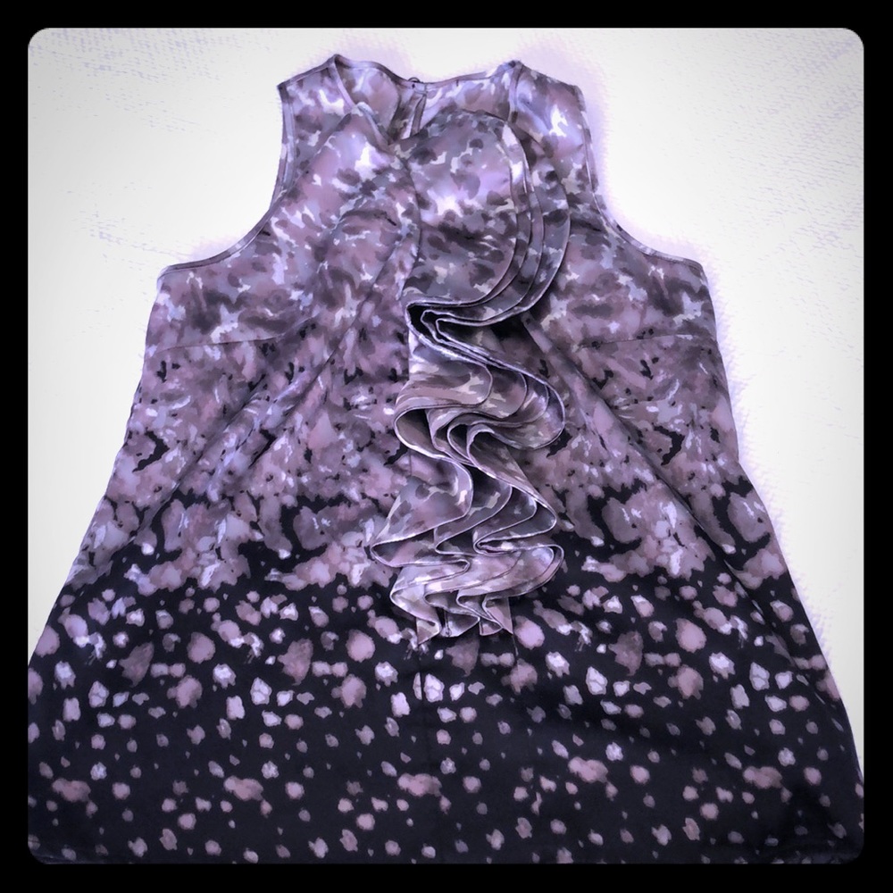 Patterned, tank top blouse
